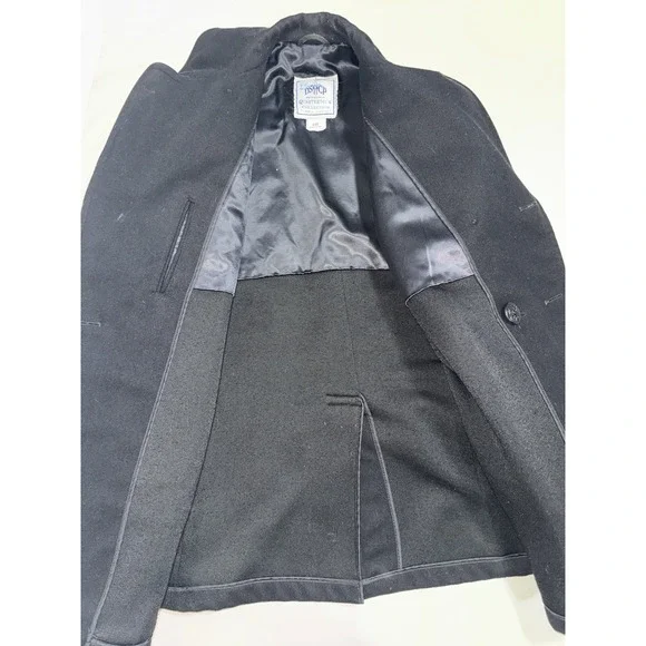 DSCP Quarterdeck Collections US Navy Black Wool Pea Coat Military Jacket Sz 44R - Picture 10 of 12